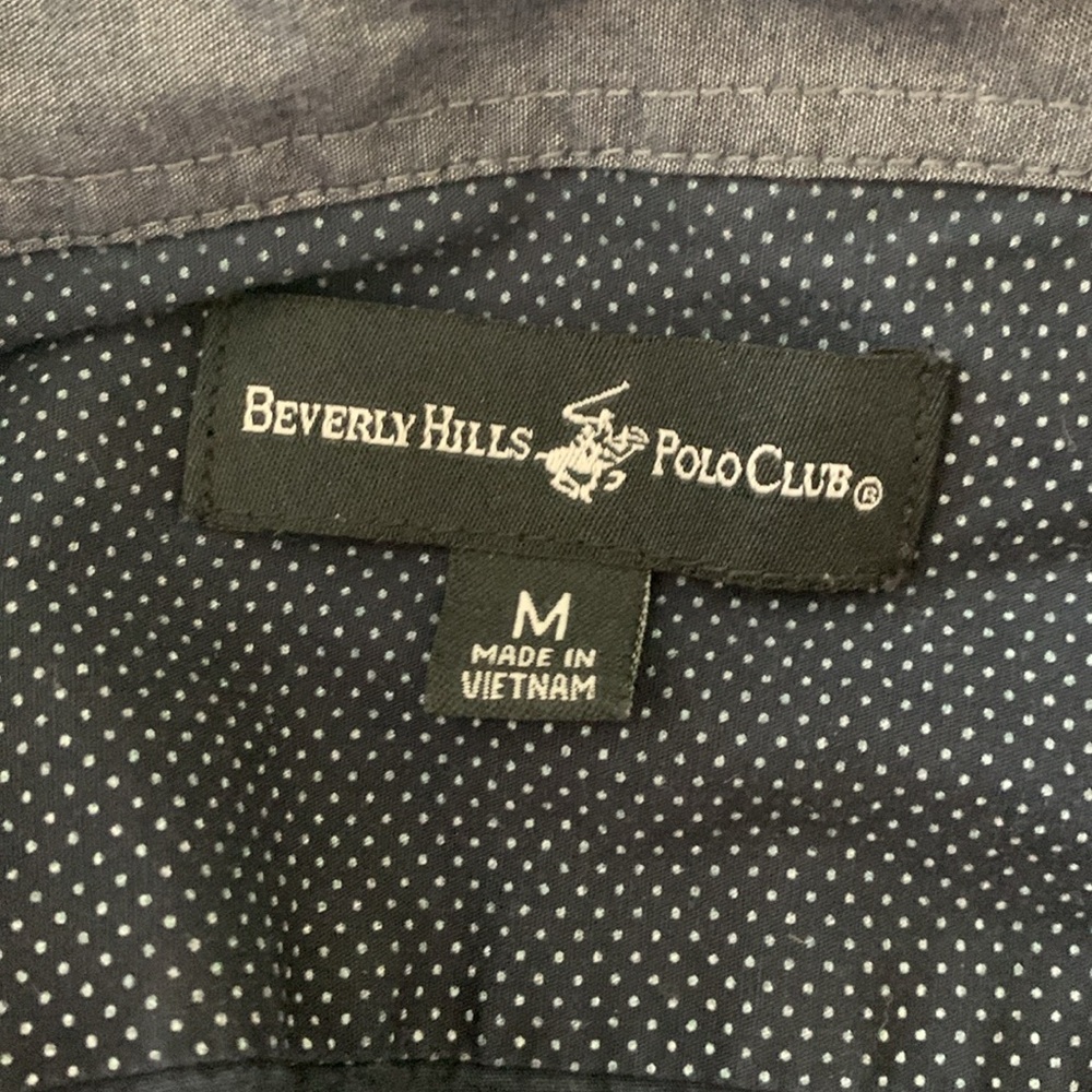 Men’s Collared Tiny Polka Dot Pattern Button Down - image 2